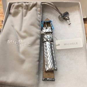 Michele watch band metallic